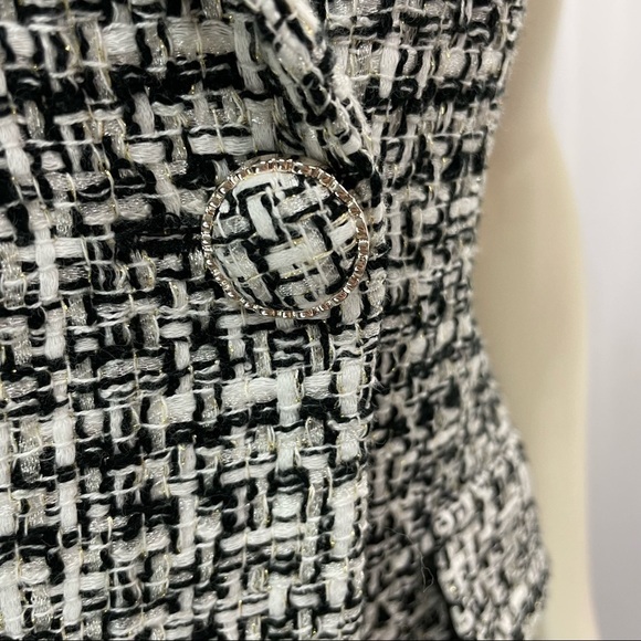 ZARA Black and White Tweed Romper, Size XS - Picture 4 of 11